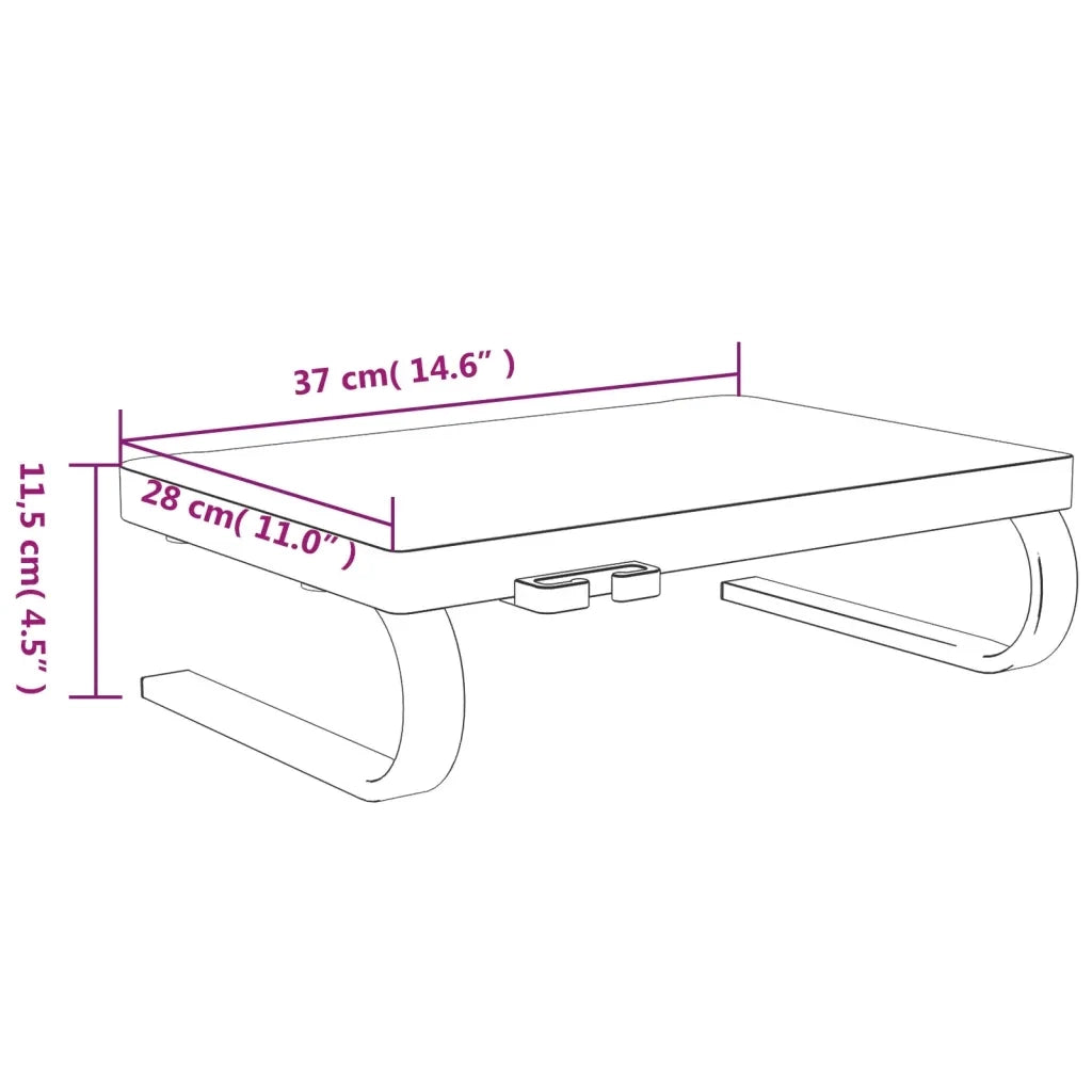 Supporto per Monitor Nero 37x28x11,5 cm 51725