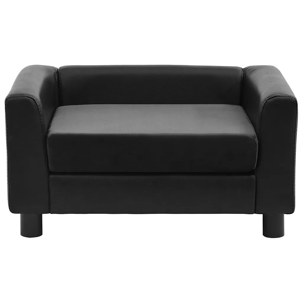 Divano per Cani Nero 60x43x30 cm in Peluche e Similpelle 170960