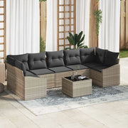 Set di divani Grigio chiaro 55 x 55 x 37 cm polyrattan