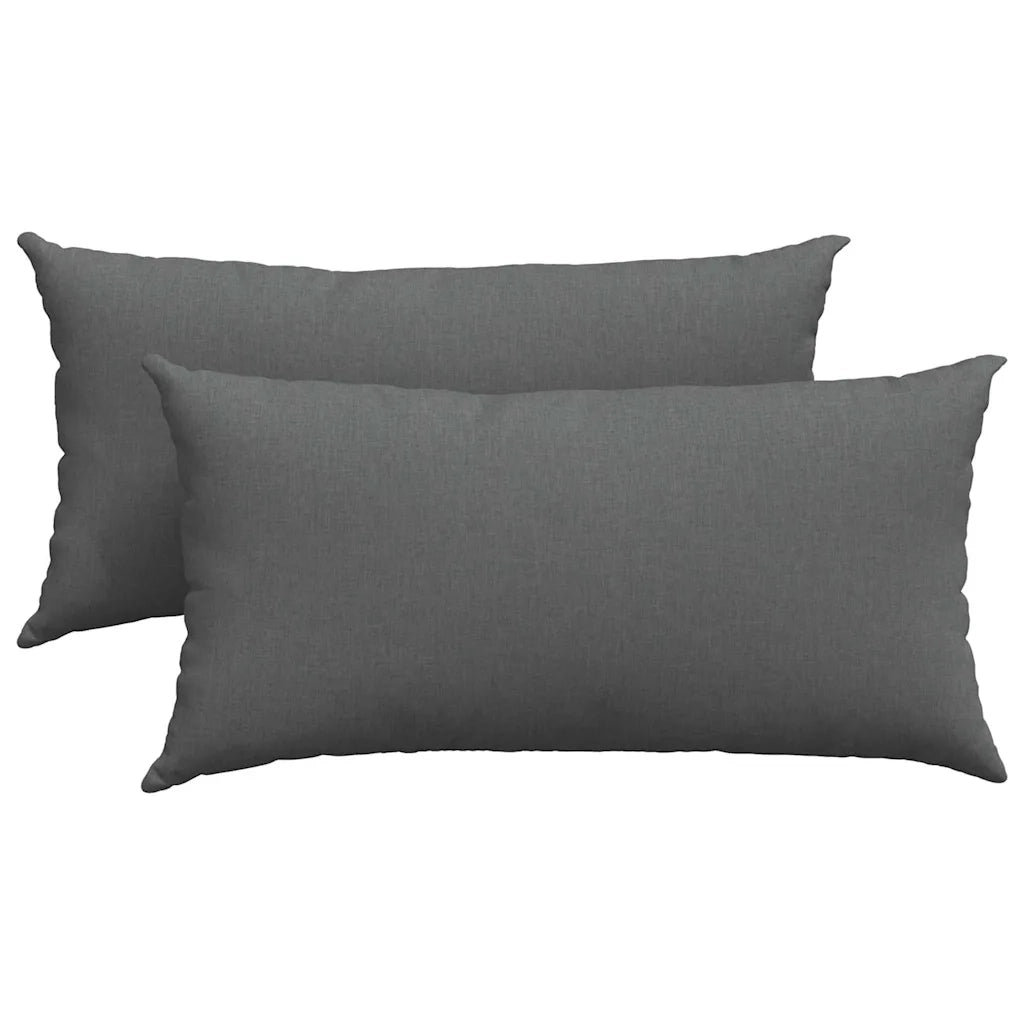 Cuscini da Divano 2 pcs Grigio scuro 80 x 40 cm Tessuto 42013697