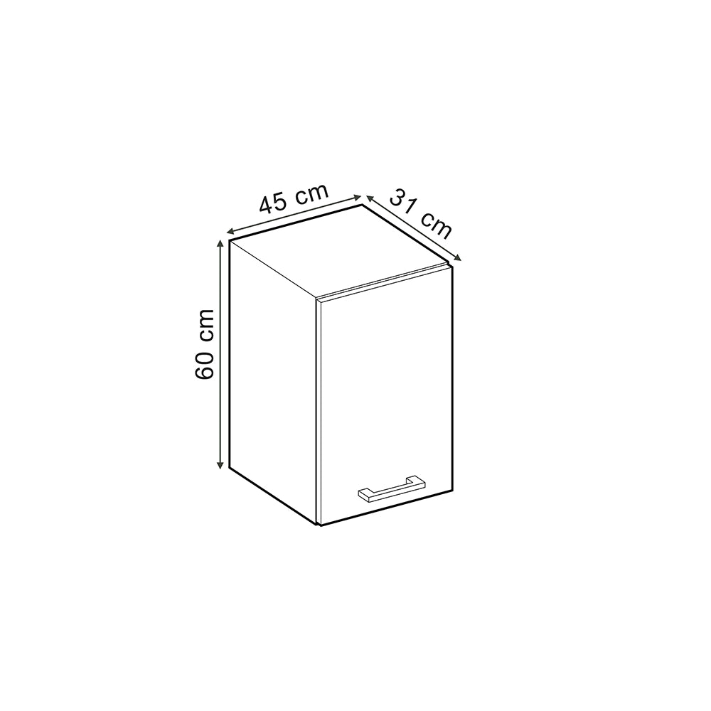 Vicco Pensile da cucina Grigio-blu 45 cm