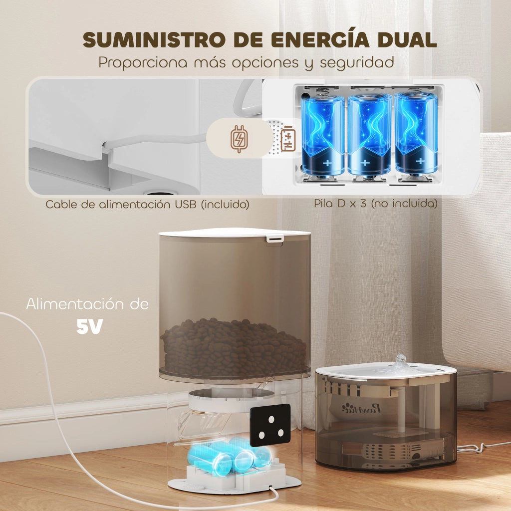 Dispensatore Cibo per Gatti e Cani 3L App ¨C zephmum ¨C LED