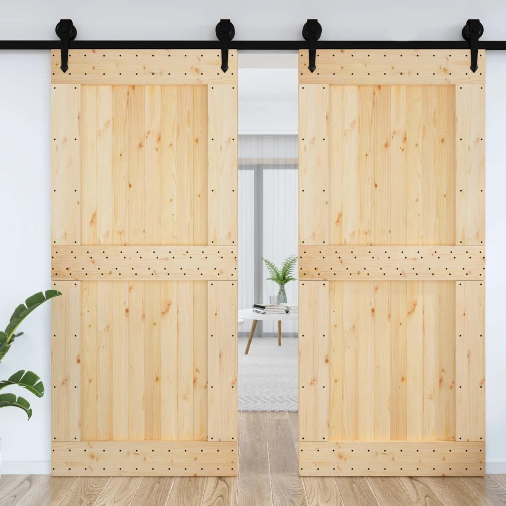 Porta NARVIK Naturale 100 x 210 cm Legno di pino solido 42047093
