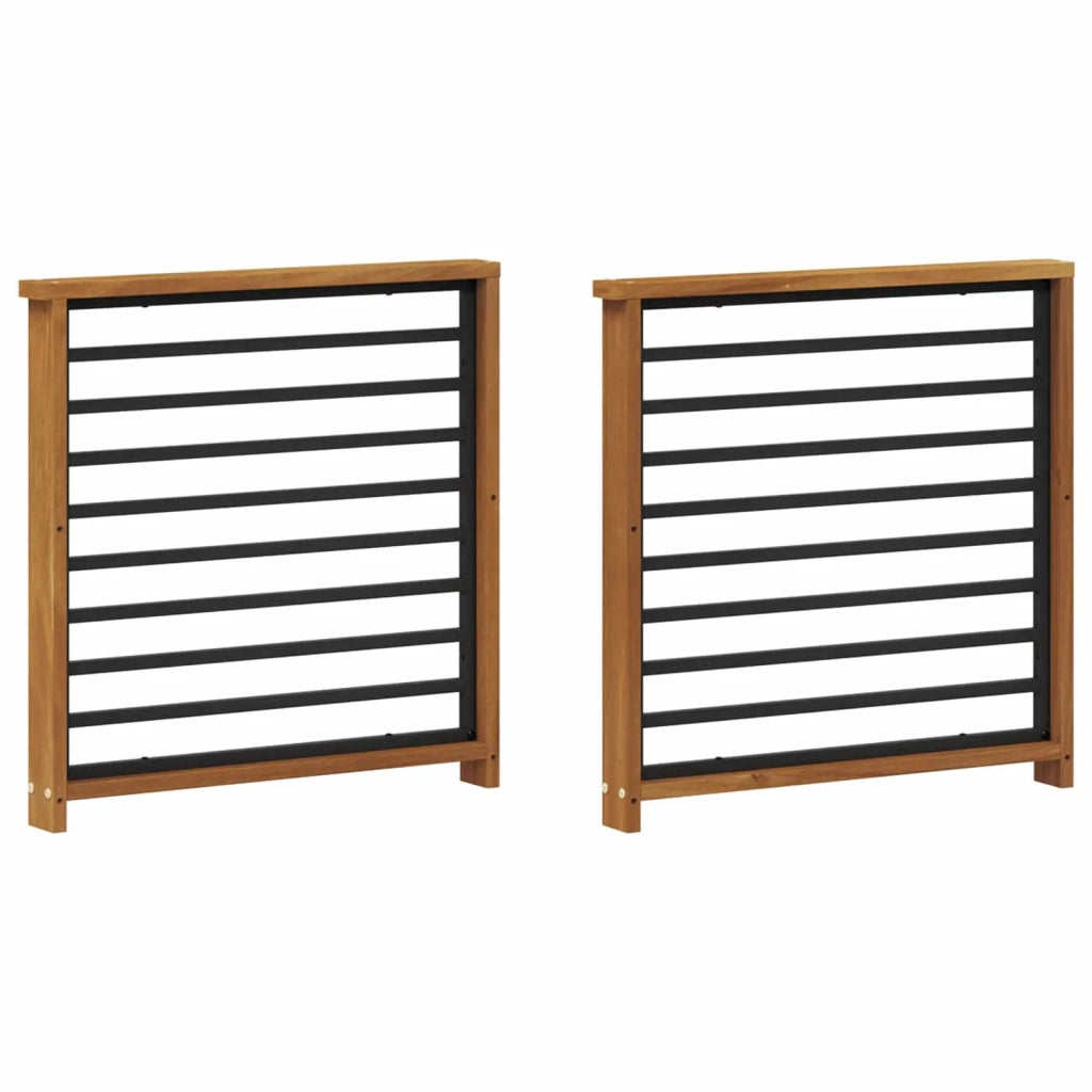 Bracciolo 2 pcs Naturale 60 x 6 x 61 cm 900523