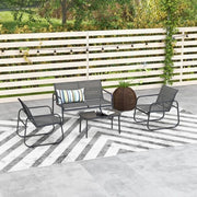 Set da giardino - Nero - Raster - Due alette - 4 pezzi