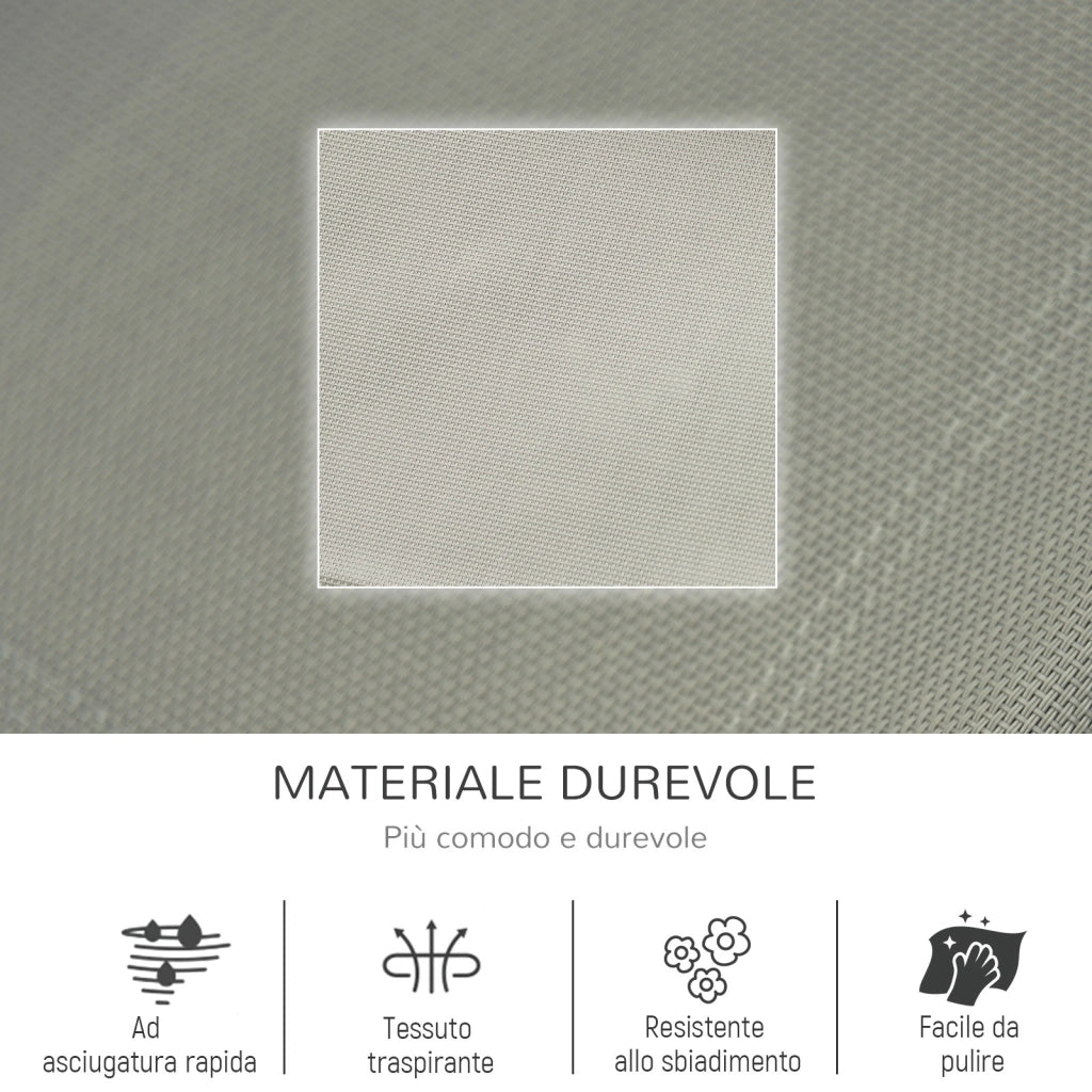 Poltrona a Dondolo da Giardino ¨C Minimal ¨C Nero e Grigio, 150x62x88 cm