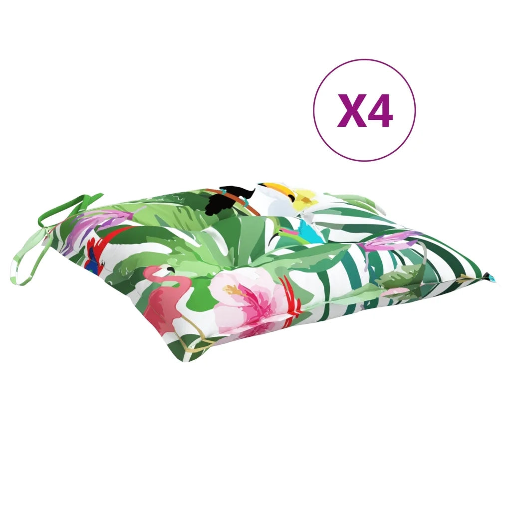 Cuscini per Sedia 4 pz Multicolore 40x40x7 cm Tessuto 361493