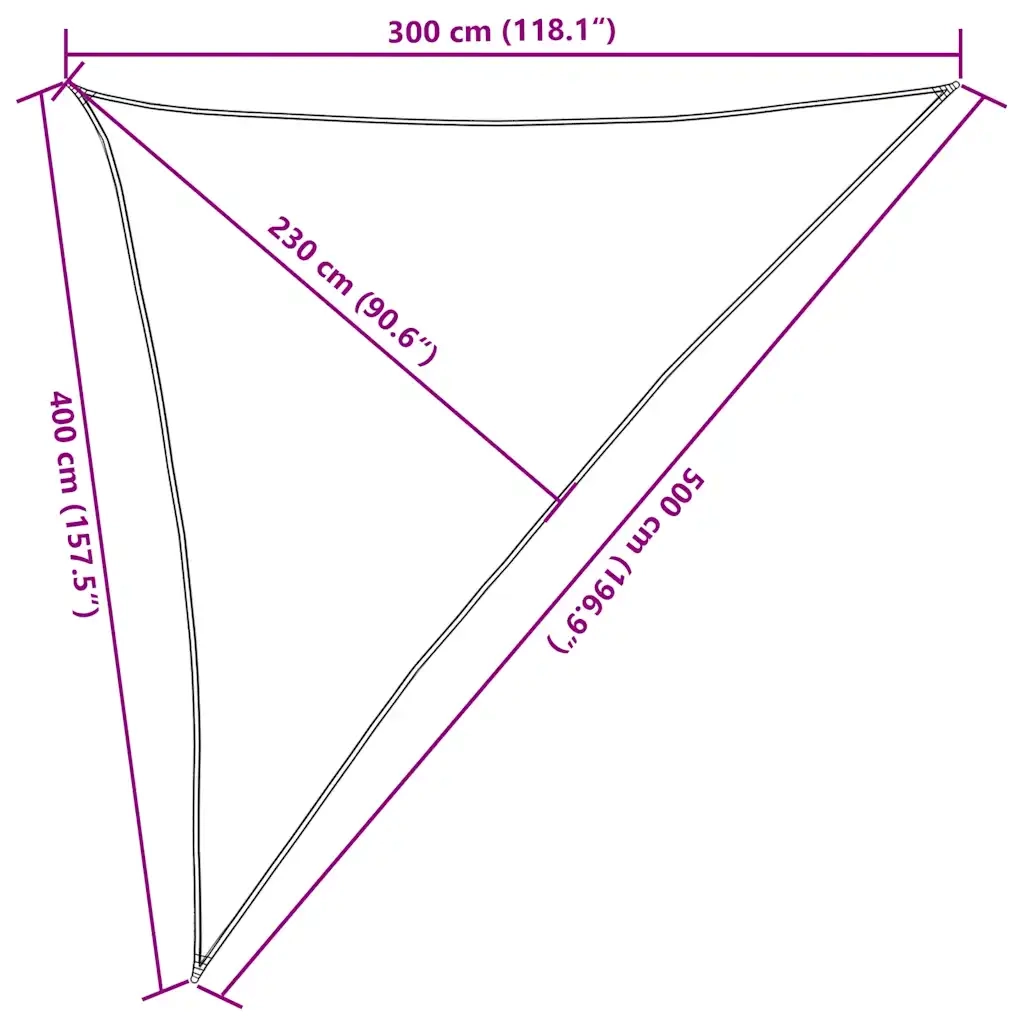 Vela Parasole 160 g/m² Gialla 3x4x5 m in HDPE 311586