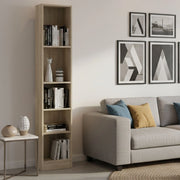 Libreria a cinque Albregio, colore rovere, cm 40 x 203 x 27