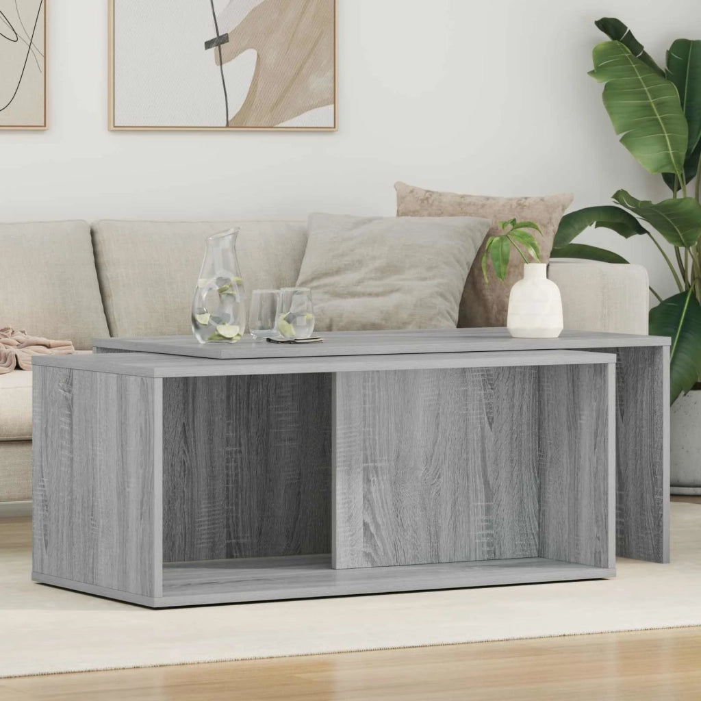 Set di Tavolini da Caffè 2 pcs Grigio Sonoma Legno multistrato 8000265