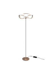Piantana Charivari Diffusore Fiocco Led Dimmer Ottone Trio Lighting