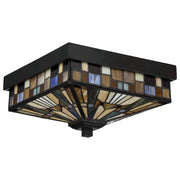 Plafoniera esterna Tiffany bronzo scuro E27 Quoizel