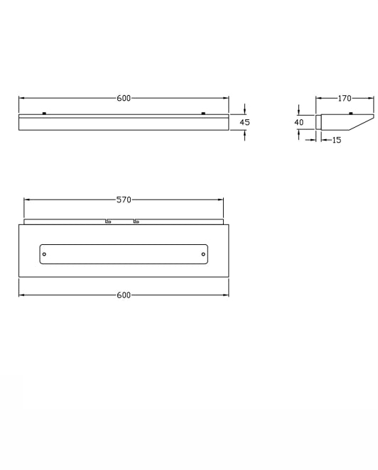 Lampada da parete Linus 3663-26-215 in metallo e legno naturale con LED integrato da 27W, temperatura 3000K, finitura color Quercia 60x17cm