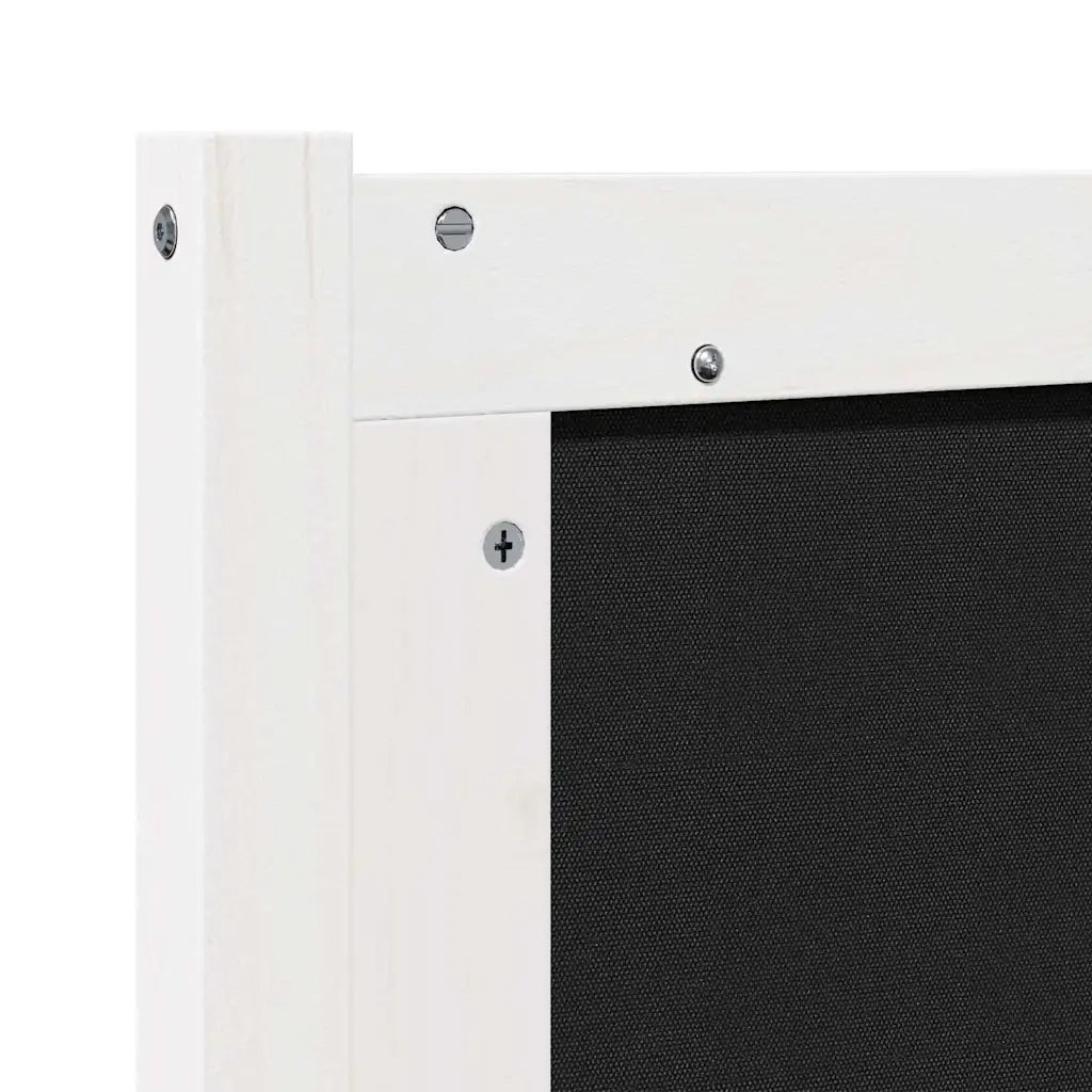 Testiera-Testiera con Cuscini Bianco e grigio chiaro 135 cm Legno di pino massello