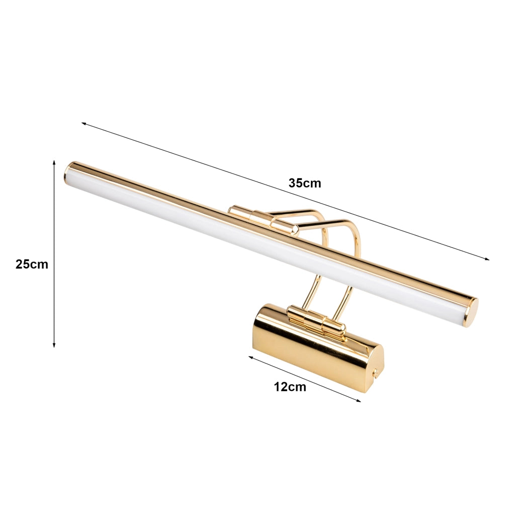 Lampada da Parete 'Hartlepool' per Quadri Applique a LED - Color Oro [lux.pro]