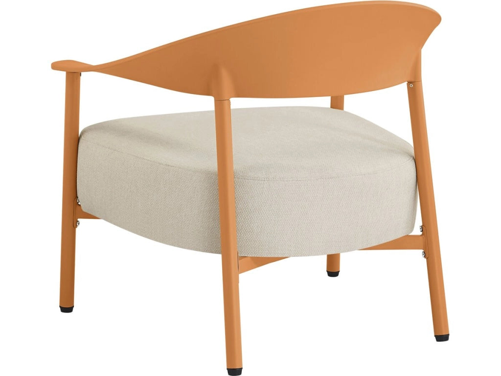 Set di mobili da giardino in metallo e plastica "Céora" - 2 posti - Arancione