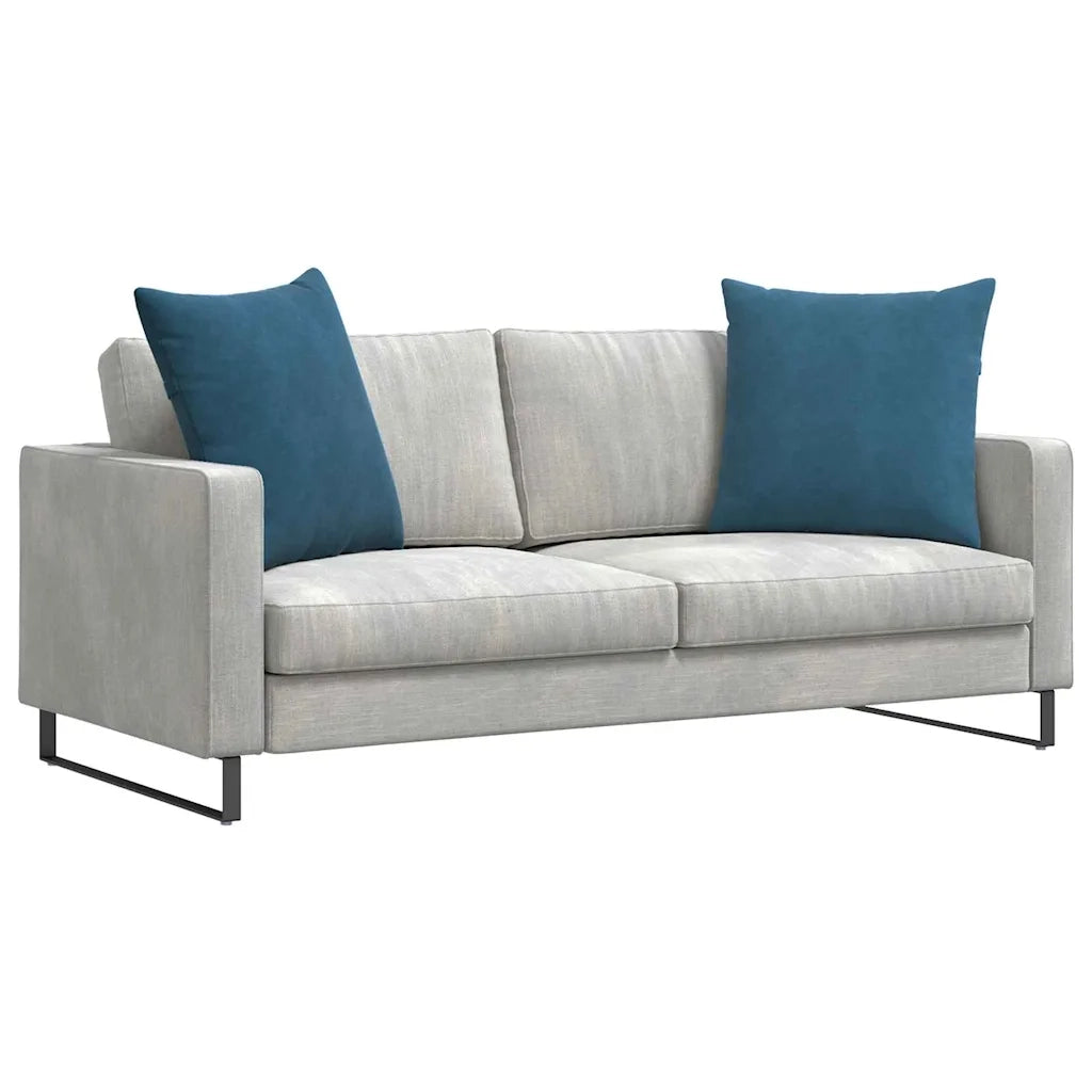 Cuscini da Divano 2 pz-Set di 2 Cuscini per Sofa Blu 80 x 80 cm Tessuto in Cords 867648