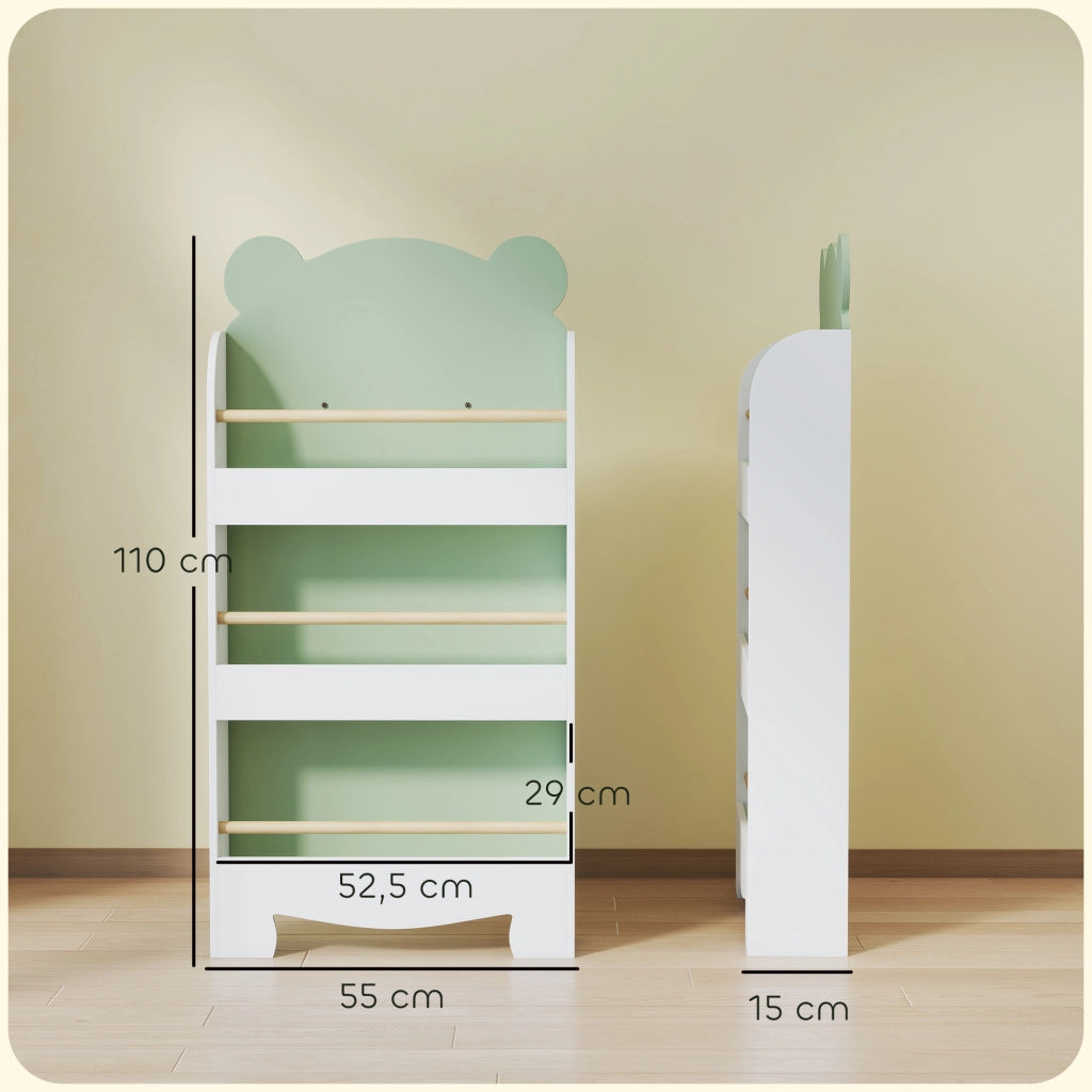 Libreria per bambini 3 livelli ¨C ZephMum ¨C verde