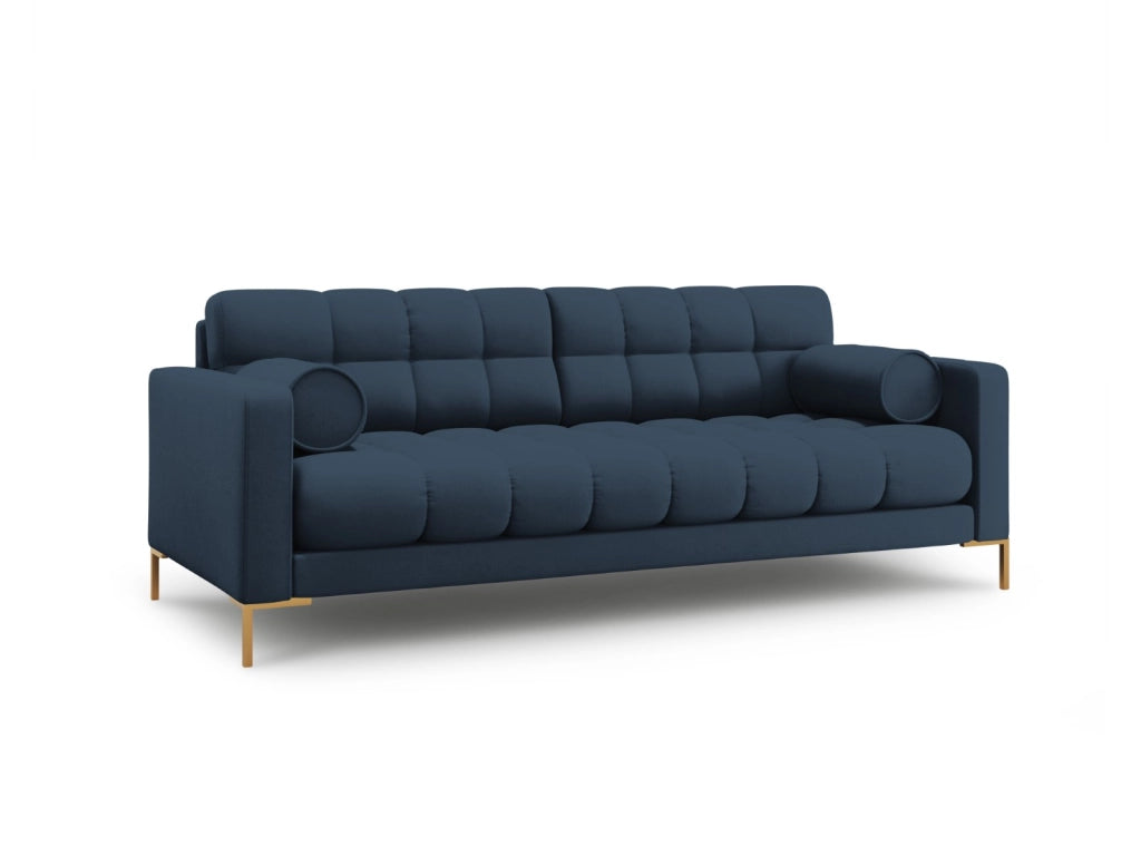 Cosmopolitan Design - Divano "Bali" 4 posti in tessuto strutturato blu 