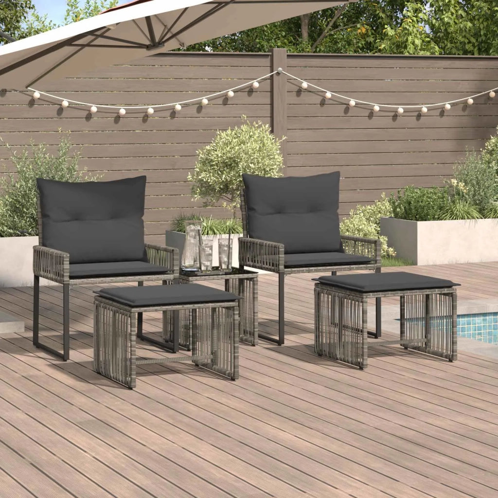 Set di Mobili da Esterno 11 pcs Grigio e Grigio Scuro 42025153