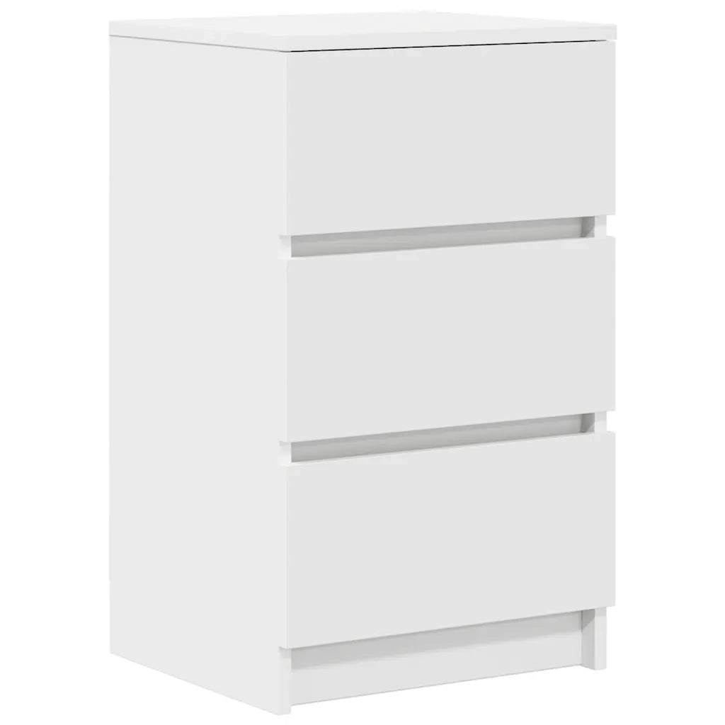 Comodino con 3 Cassetti Bianco 39x35x65 cm 861337