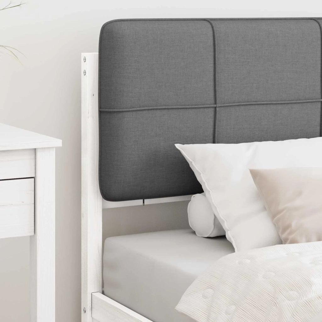 Letto con Testiera Rivestita-Struttura Letto con Testiera Grigio chiaro 90 x 200 cm 514863