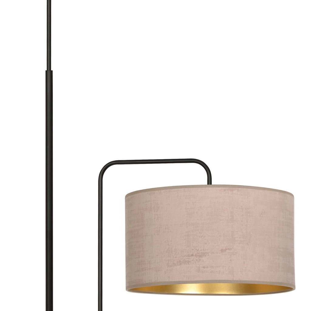Lampada da terra Emibig Hilde E27 nera rosa oro 150cm