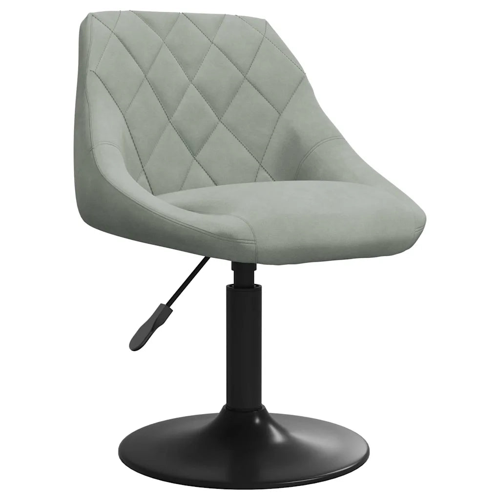 Sgabello da Bar Grigio Chiaro in Velluto 335316