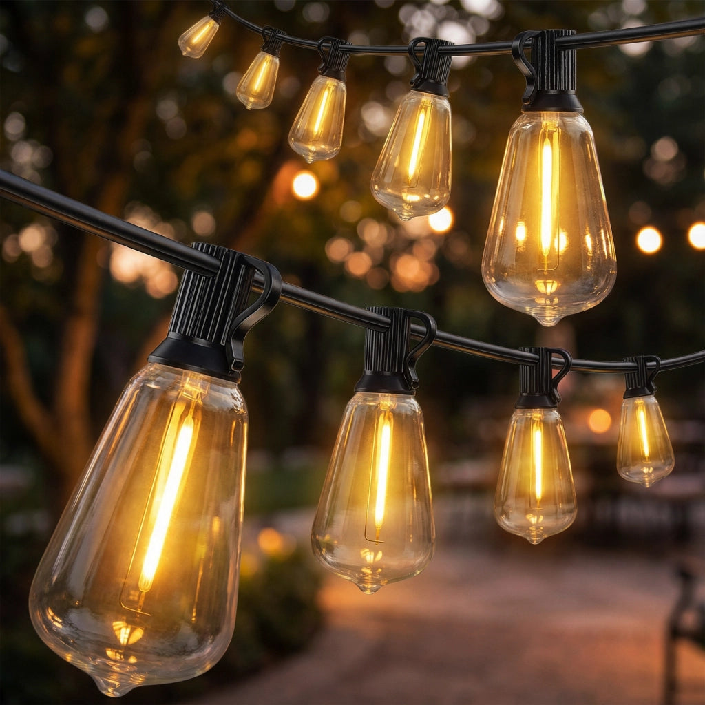 Luci a LED per tende ¨C Minimal ¨C 50 LED, 18 m, IP44, grigio