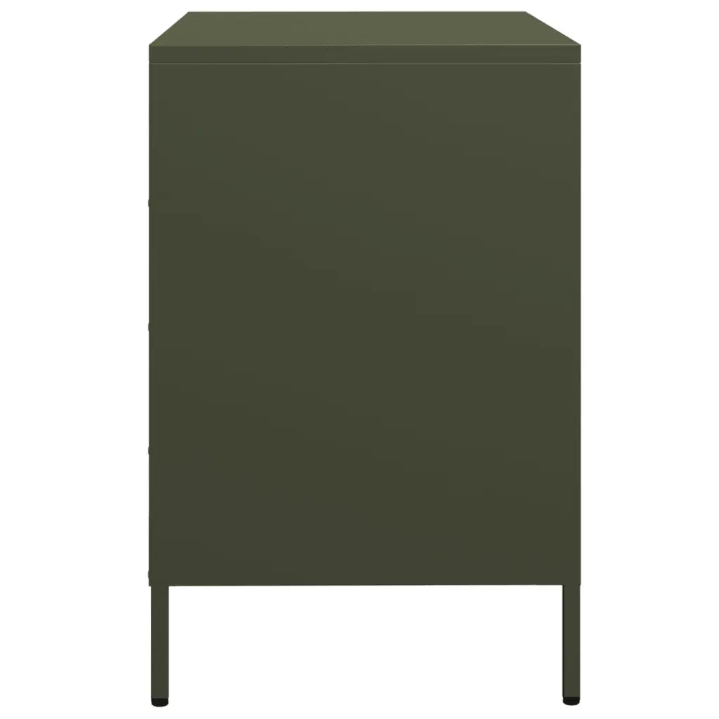 Credenza Verde Oliva 68x39x58,5 cm in Acciaio Laminato a Freddo 851296