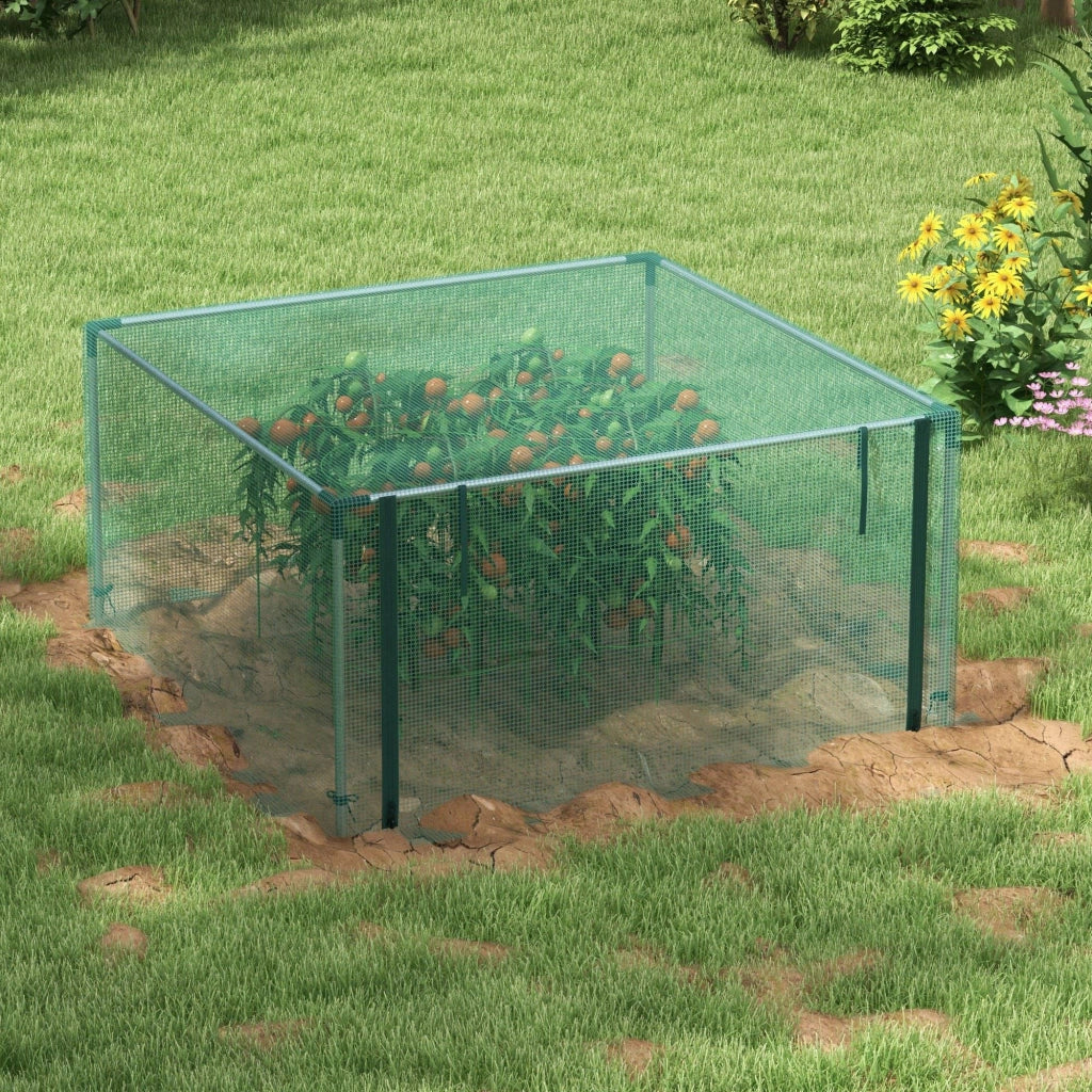 Rete Protettiva per Piante ¨C Minimal ¨C Verde/Argento 125x125x62.5 cm