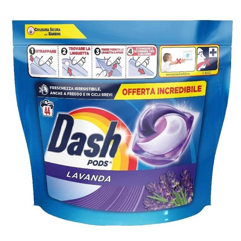 DASH PODS POWER LIQUIDO LAVATRICE LAVANDA 44PZ