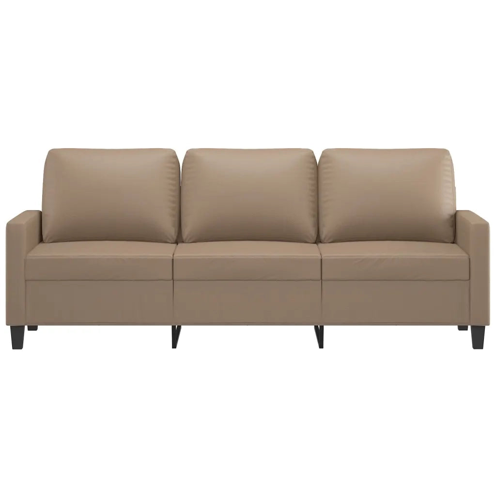 Divano a 3 Posti-Sofa 3 Posti Cappuccino 180 cm in Similpelle 208506
