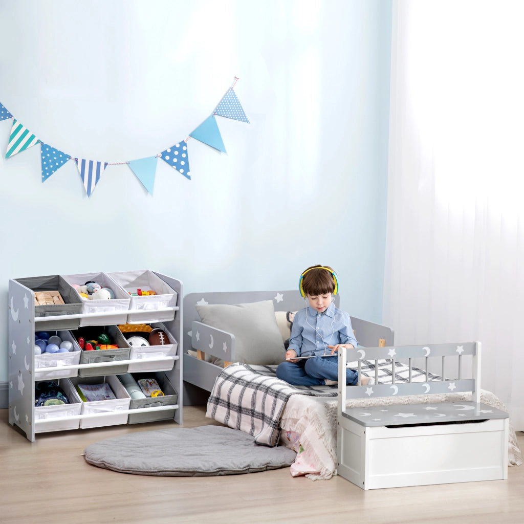 Mobiletto con Cestini ¨C Minimal ¨C Grigio e Bianco 63x30x60cm
