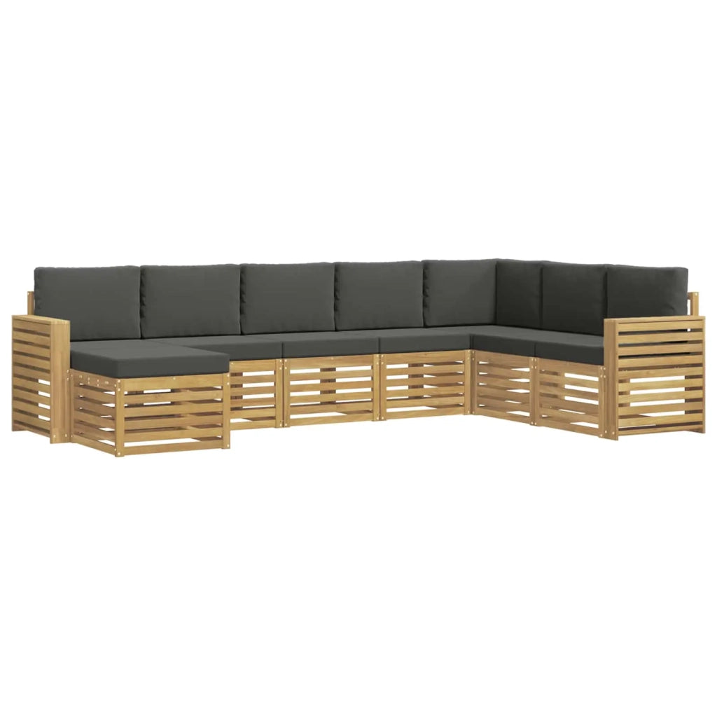 Set di divani da esterno 8 pcs Bianco e Antracite 3392322