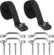 Ratelle trasportabili con chiusura clip per trasporto materiali - 2 pezzi, portabici, borse da moto