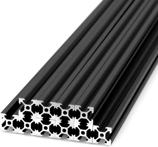 Rampo Lineare Geanodizzata - Profili in Alluminio - 700 mm - 10 Pezzi - Norma Europea - Per Stampanti 3D/Macchine CNC
