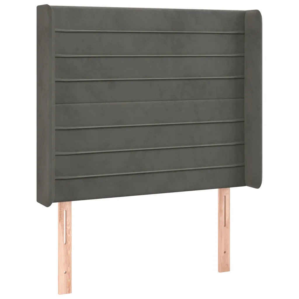 Letto a Molle con Materasso e LED Grigio Scuro 100x200 cm 3139608