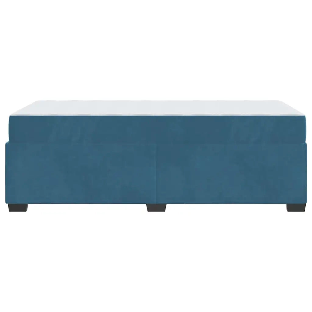 Struttura del letto con materasso Blu 80 x 200 cm Tessuto