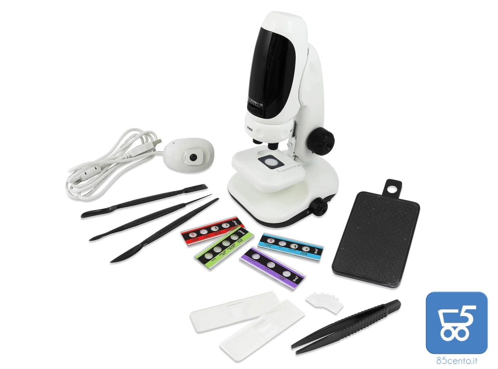 Microscopio Digitale 400x per Bambini 8+ con Camera USB e Supporto per Smartphone - EX DEMO - No Libretto Istruzioni