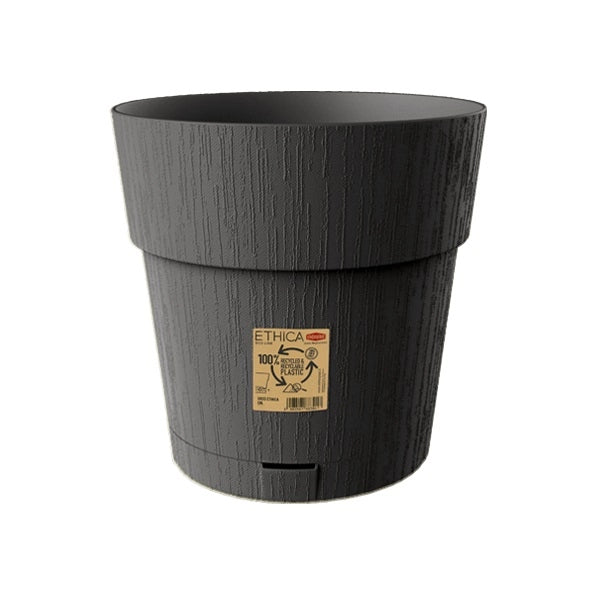 Vaso da Esterno Interno Ethica Colore Grafite 30 x 29 cm Stefanplast