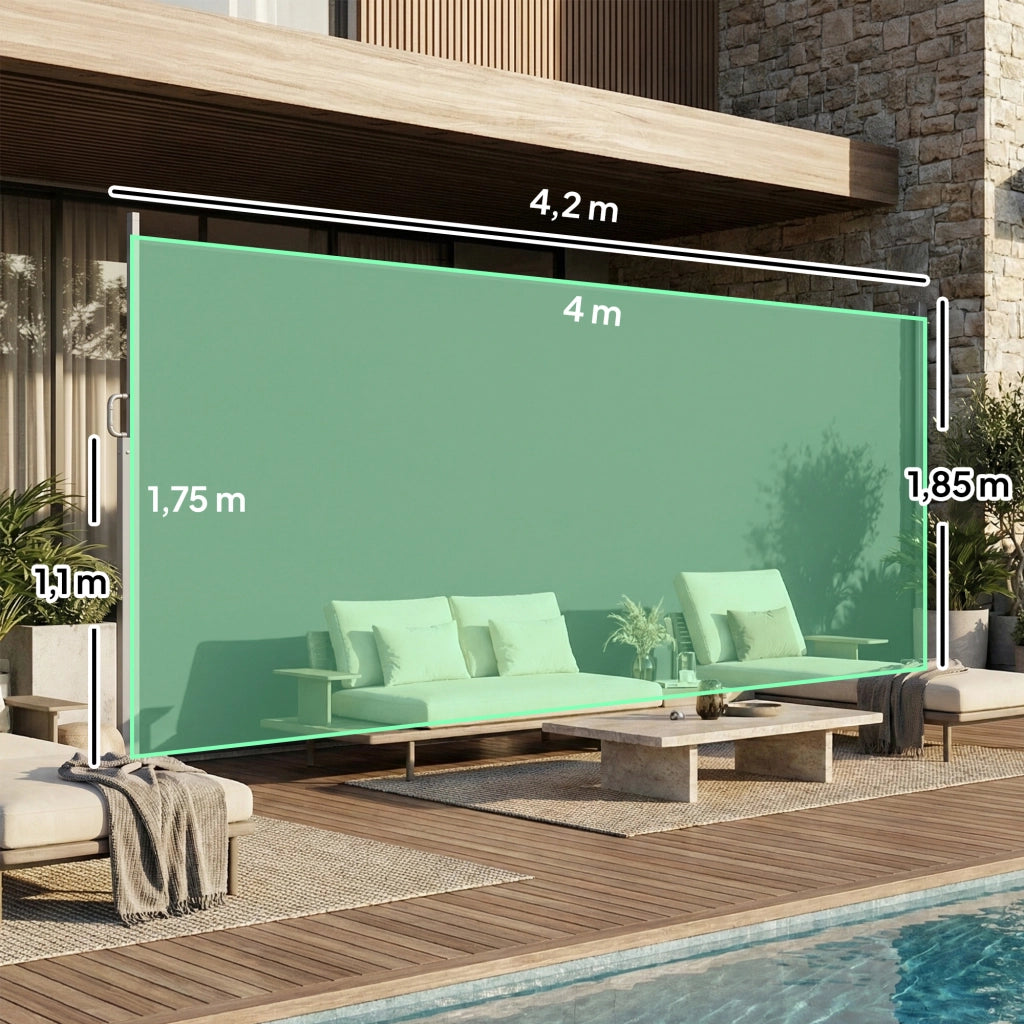 Tendone da Esterno Sfoderabile con Protezione UV ¨C Minimal ¨C Grigio Scuro 420x185 cm