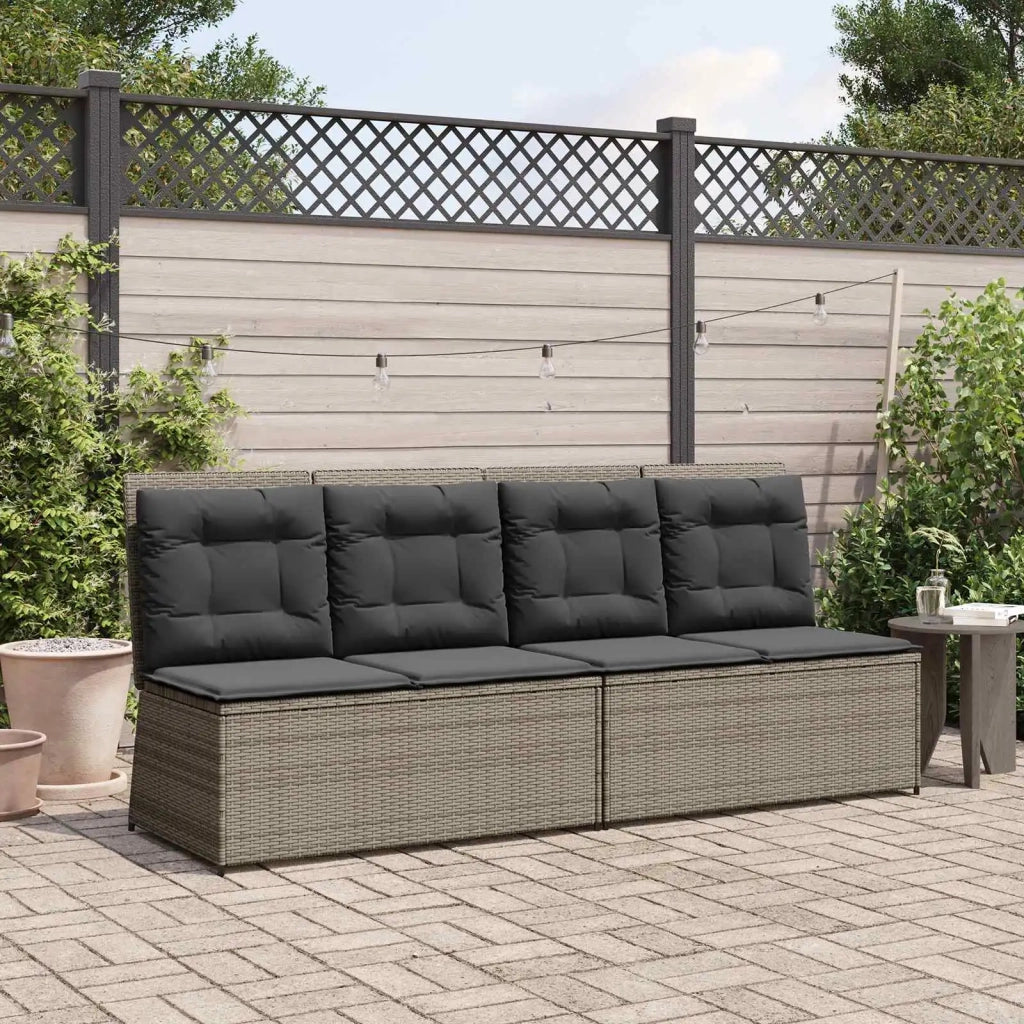 Panchina da giardino Grigio polyrattan 3394469