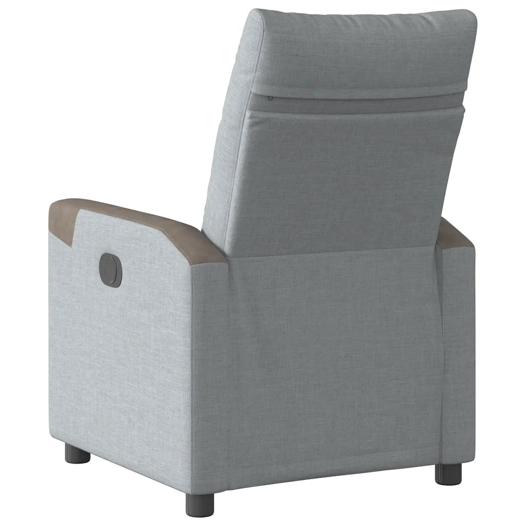 Poltrona Reclinabile in Tessuto Grigio Chiaro 4104839