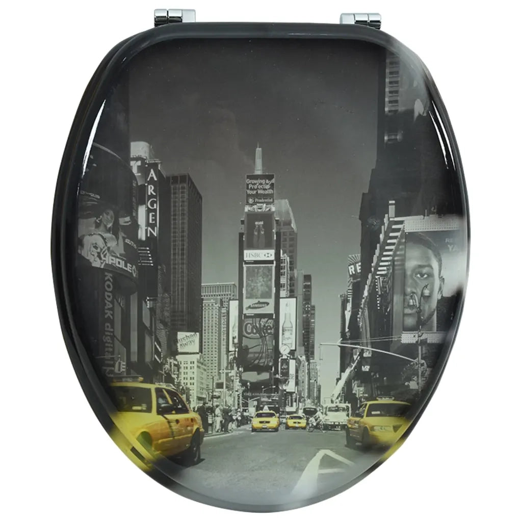 Coperchio da Toilette in MDF con Modello New York 141481