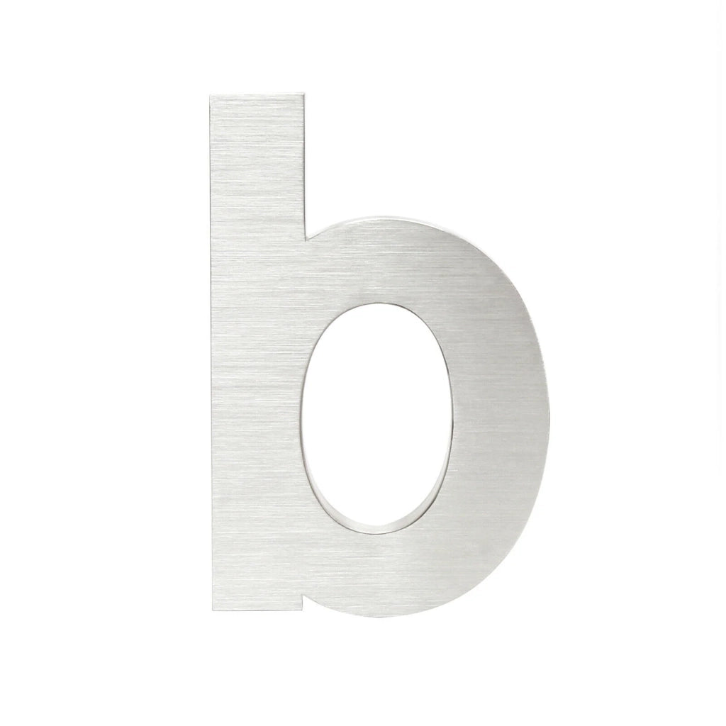 Targa numero civico "b" acciaio sottile 20 cm Arial 3D hardware di montaggio 16_0001435