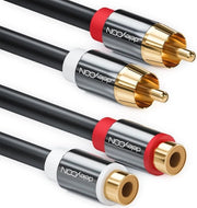 Cavo RCA estensibile 10m 2x maschio a 2x femmina con connettori dorati