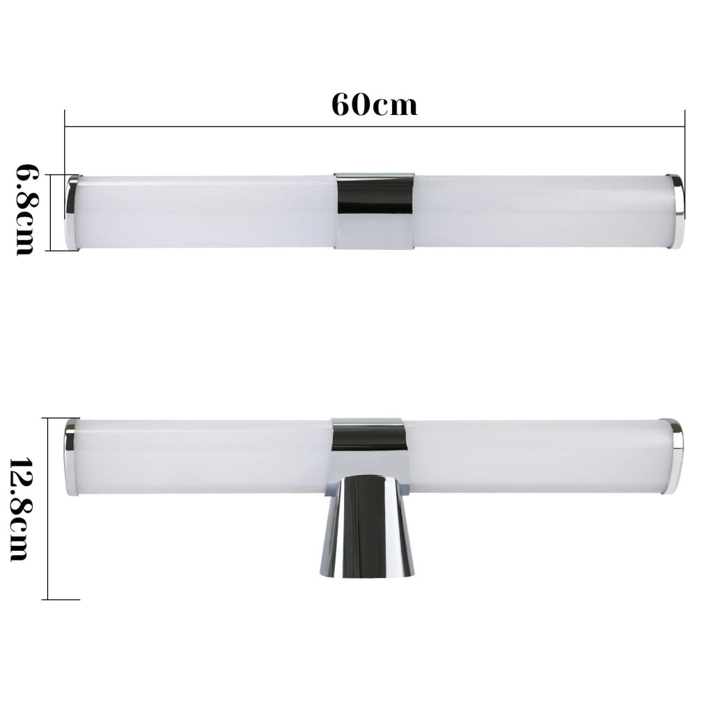 ZMH Lampada da specchio per bagno Moderna 60 cm cromata per camera da letto IP44