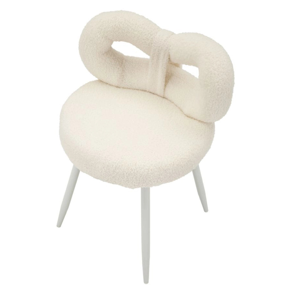 Sedia Fiocco, Bianco, MDF, 40x40x67 cm