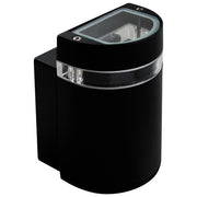 Applique esterna ovale GU10 nera opaca Polux GILBERT